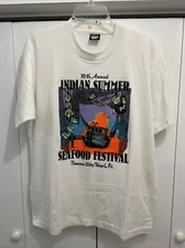 VTG T-Shirt Men’s Sz XL MADE IN USA, 10th Annual Indian Summer Seafood Festival