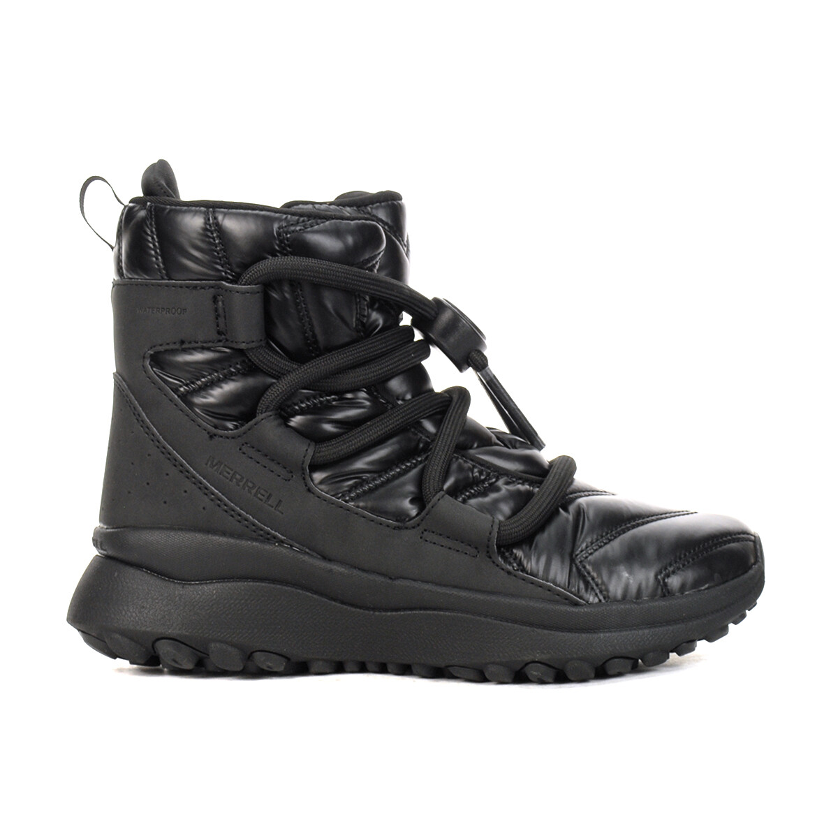 ココまま Merrell Women's Cloud Puff Black Waterproof Winter Boots J003614