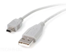 StarTech USB2HABM6 72" 6ft Mini USB Cable A 4 Pin to Mini B 5 Pin Grau Slim