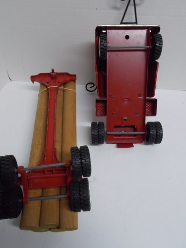 Vtg STRUCTO #406 "Timber Toter" Tractor/ Trailer Log Hauler w/Original Box, 60s - Picture 12 of 14