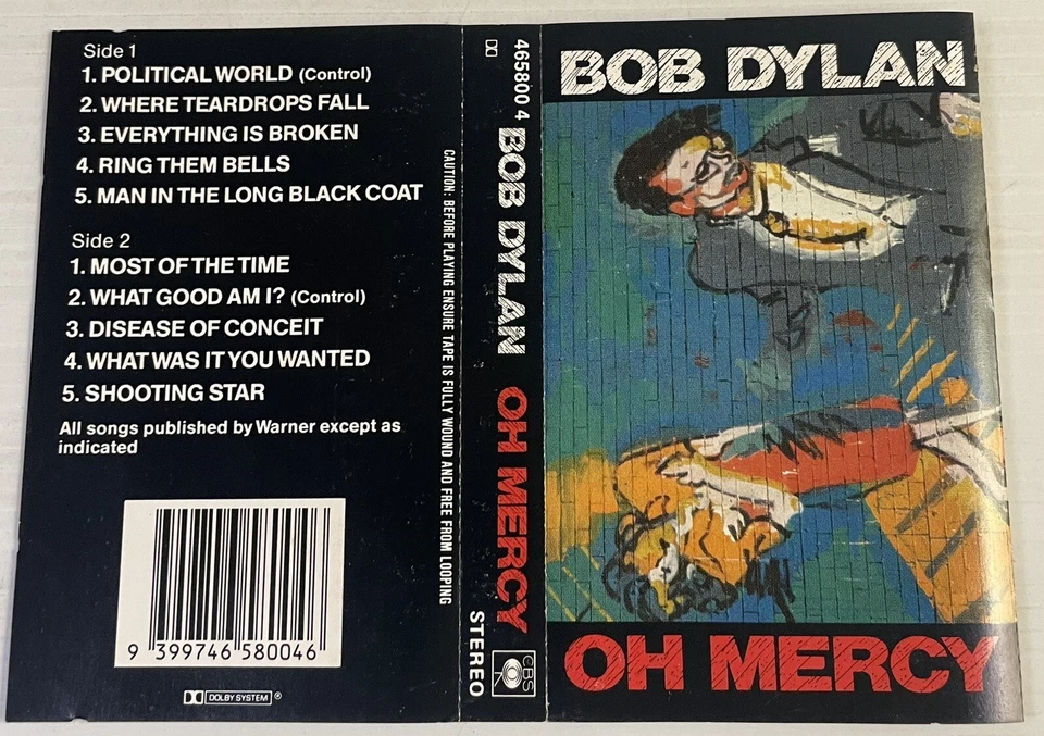Bob Dylan Oh Mercy Music Cassette Tape 465800 4 CBS Records 1989 Original - Image 4 of 4