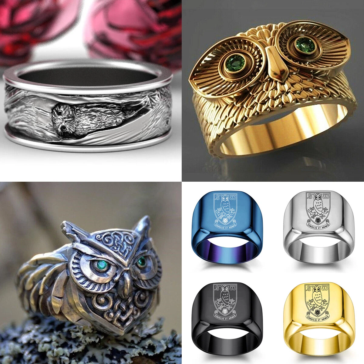 Owl shop finger ring