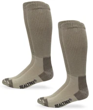Realtree AP Mens Outdoor Non-Binding Lightweight Tall Boot Crew Socks 2 Pair