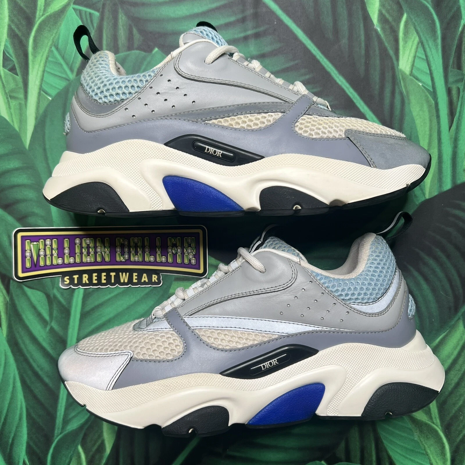 Baskets réfléchissantes Dior B22 « blanc bleu » taille 6M/39EU
