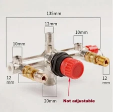 Air Compressor Pressure Valve Switch Control Manifold Regulator Gauges Tools