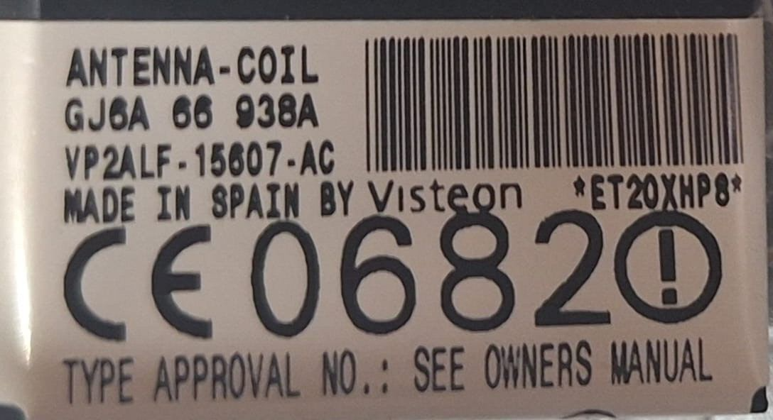 VP2ALF-15607-AC / GJ6A 66 938A✓Mazda✓Anti Theft Pats Immobilizer
