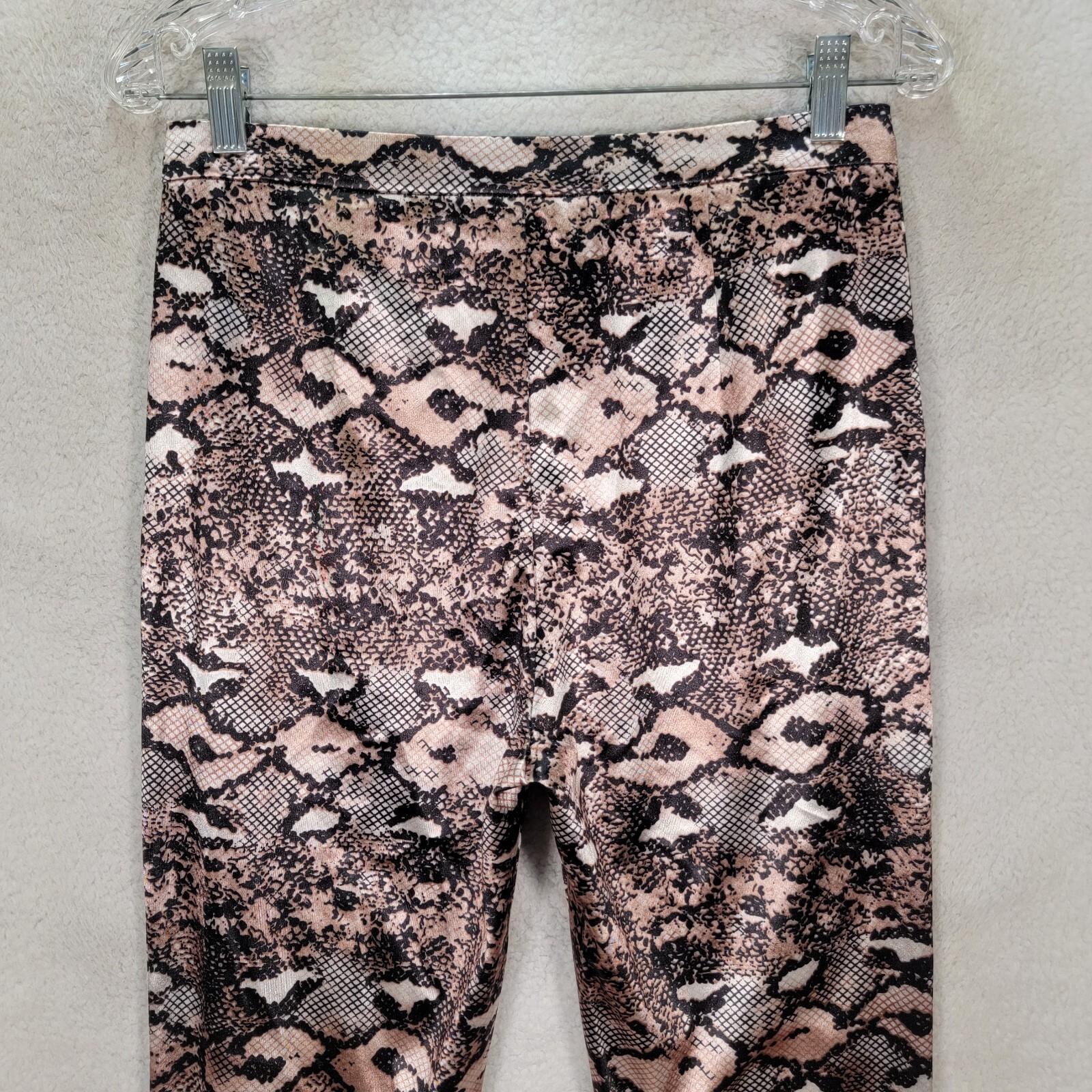 Brown Python Satin Womens Pants Stretch Festival … - image 15