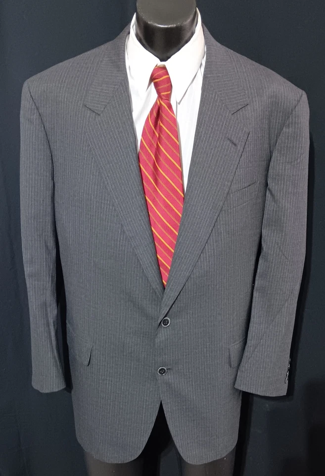 Abrigo Traje Brioni 48R Rayas Sutiles Doble Ventilación Super 150's Actual Foto 2 de 4