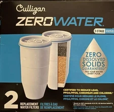 Culligan Zero Water 5 Stage Advanced Filtration 2 Filter Model ZR-017 New Sealed