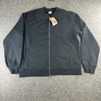 VTG Y2K Nike Sportswear Sweatshirt Full Zip Up Mens Size XL Black
