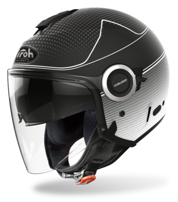Airoh Helios Jet Motorcycle Helmet Long Shield Sun Visor Black Matt (3-Pack)