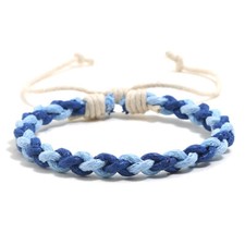 Adjustable Handmade String Rope Braided Wristband Men Women Cuffbracelet Bangle