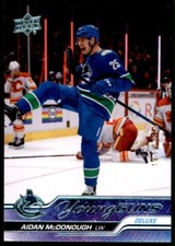 2023-24 UPPER DECK YOUNG GUNS DELUXE AIDAN MCDONOUGH ROOKIE 181/250 VANCOUVER