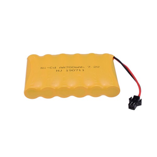 2Pcs Ni-Cd AA Battery 7.2V 700mAh Pack Rechargeable For RC Car Toys SM-2P Plug - Picture 5 of 10