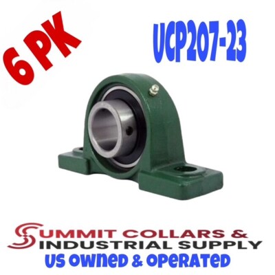 UCP207-23  premium pillow block bearings 1-7/16 bore SHIPS QUICK!! (6PK)