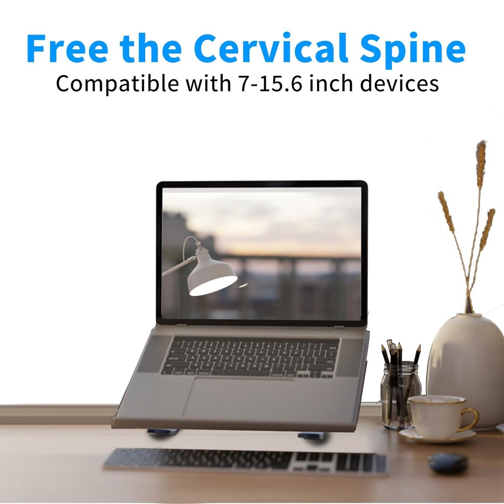 Adjustable Aluminum Foldable Laptop Stand Riser Holder for Desks