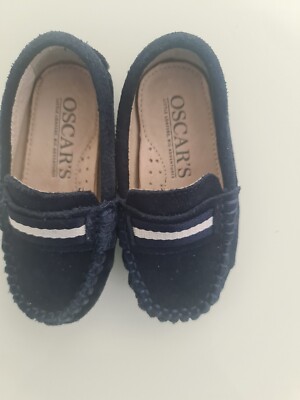 Oscars For Kids Boys Black Milan Loafers Shoes Size 22 EU Suede Leather  Australia