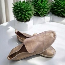 TOMS Classic Metallic Rose Gold Slip On Casual Flat Comfort Shoes Size 11