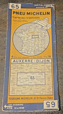 Carte MICHELIN  N° 65 - Auxerre Dijon - 1933 - Bel Etat