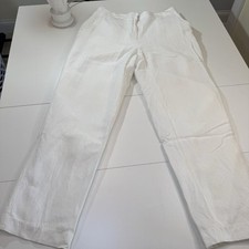 Ruby Rd Linen Blend Pants Pockets Front Zippe...