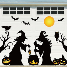 17Pcs Halloween Witch Garage Decoration Magnet Stickers