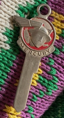 Vintage '50s Mercury Messenger Winged Man Logo - Uncut Key Blank