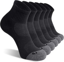 6 Pack Men's Ankle Running Socks Athletic Sports Socks Size 9-12