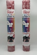 Siser Christmas HTV Lot of 2 Red White Snowflake
