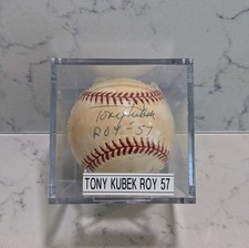 Tony Kubek Signed OAL Baseball COA Clete Boyer
