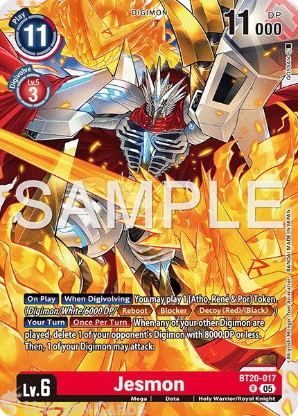 BT20-017 Jesmon : Rare Foil : AD01: Advanced Booster Digimon Generation