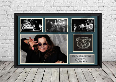 Ozzy Osbourne signed Foto Poster Black Sabbath handsigniert Memorabilia