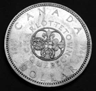 1964 $1  silver coin in a paper flip   1.0