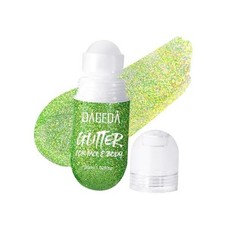 Body Glitter Gel, Roll-on Face Glitter for St Patricks Day Festival Rave Green