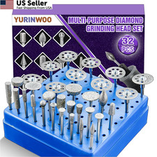 Diamond Grinding Bit Set for Dremel, Rotary Tool Cutting Wheel 1/8  ...