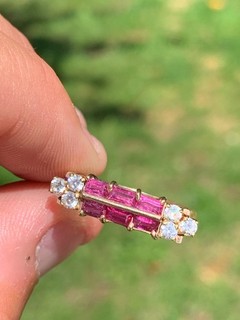 Anillo rubí oro 9ct 3 5 gramos vintage