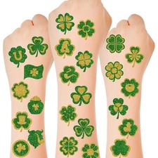 Glitter St Patricks Day Tattoos, 25 Styles Saint 2 Sheets,