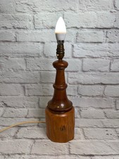 Handcrafted Solid Oak Lamp Light 38cm Tall Stunning Centre Piece Statement Piece