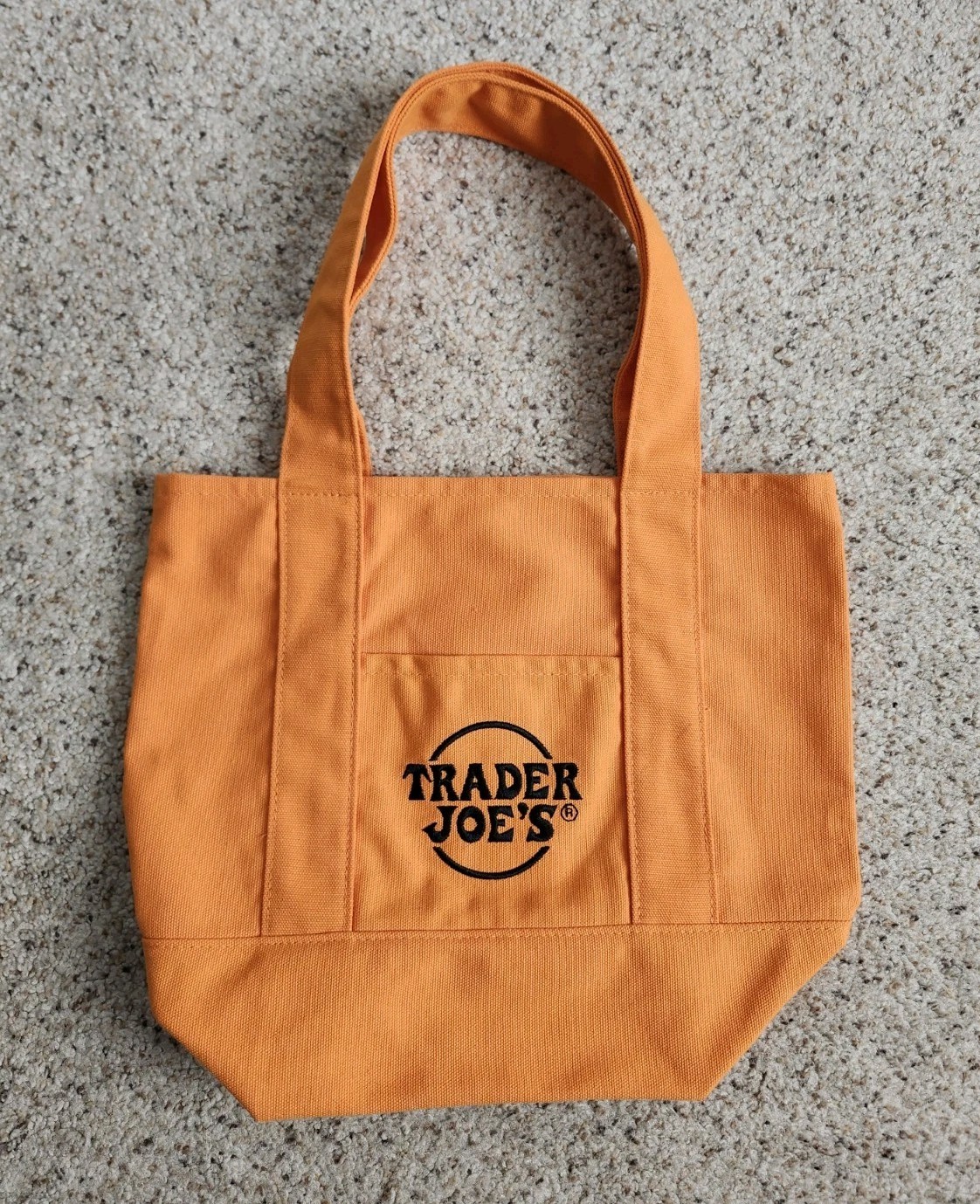 Trader Joe's Trick or Treat Canvas Tote Bag Orange Halloween Reusable Grocery
