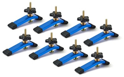 HOTTARGET Aluminum T-Track Hold Down Clamps 6-3/8'' x 1-1/4'' Pack of 8 Woodwork