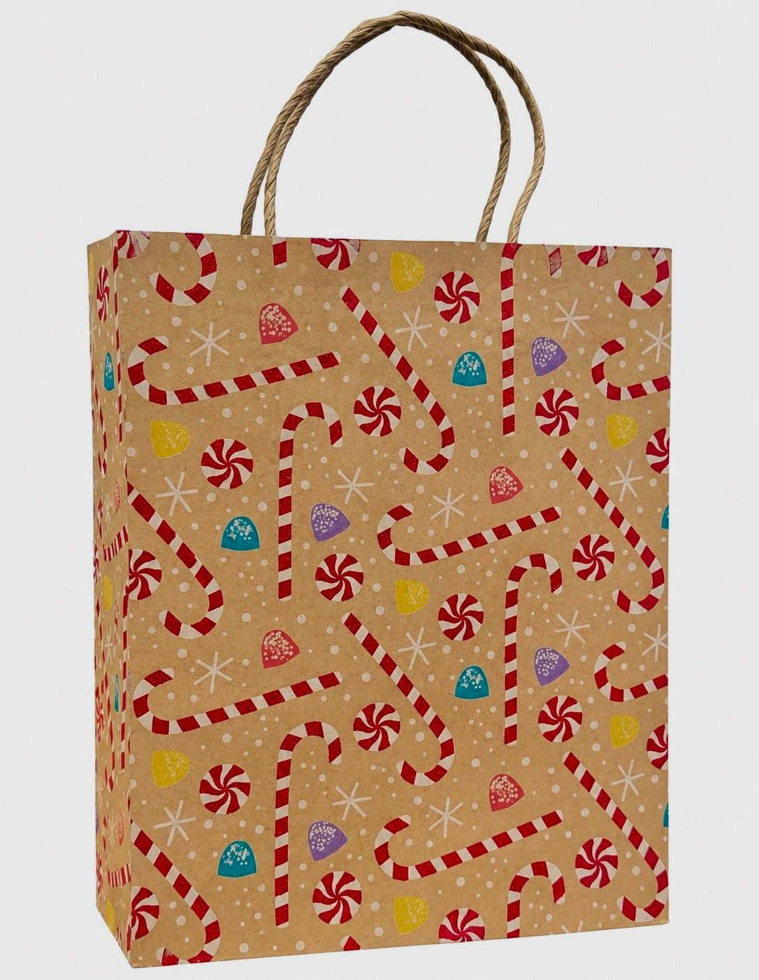 Weihnachts-Geschenktüte Candy Cane mit Glitzer, 24 Stück, Lindy Bowman