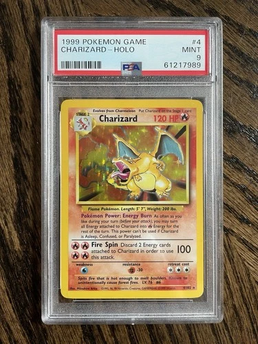 1999 Pokemon Base Unlimited Charizard #4/102 Holo PSA 9 MINT
