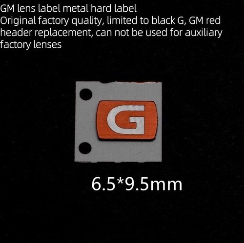DIY SONY noir G à rouge GM Master étiquette objectif accessoire G Master étiquette métal - Photo 23/48