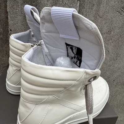Rick Owens White Jumbo Lace Geobaskets 1:1 Lookalike Sneakers