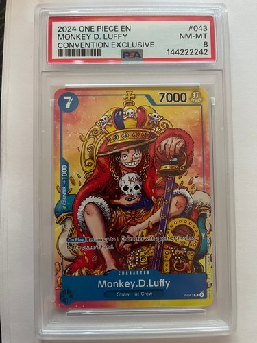 Monkey.D.Luffy (Convention Promo 2024) graded PSA 8 for sale on eBay