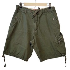 Plugg Find The Dragon Within Cargo Shorts Mens 32 Dk. Green Utility 100 Cotton
