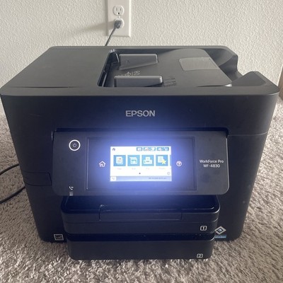 Epson WorkForce Pro WF-4830 Wireless Color Inkjet Printer *Only Black Ink Full*