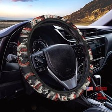 Cool Print Car Steering Wheel Covers Sweat Anti-slip Soft Grip Dragon