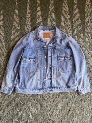 Levi's Premium Men's Relaxed Fit Blue Trucker Jacket Button Pockets XL