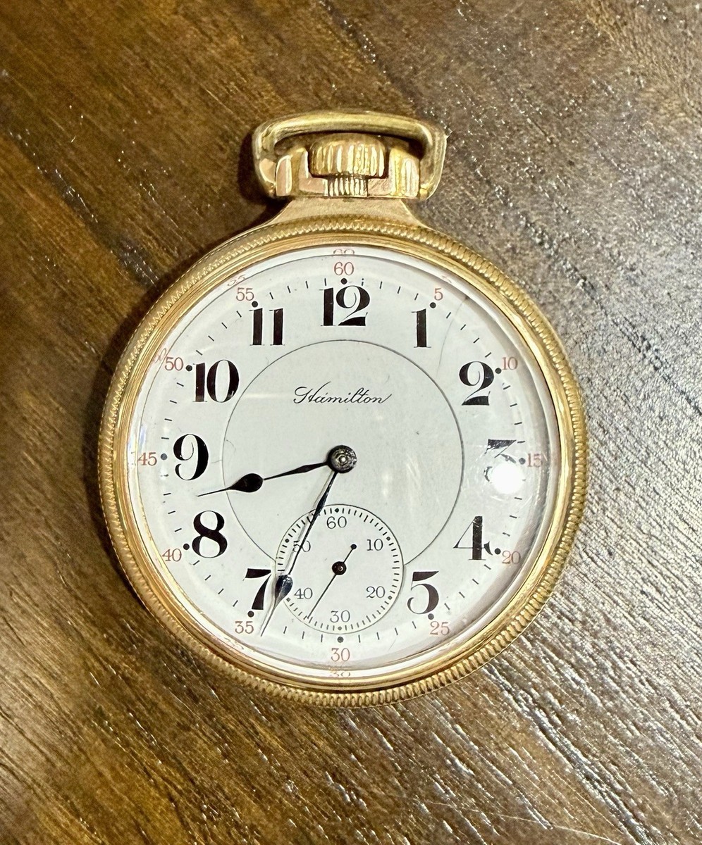 Hamilton 10k Gold Filled 21 Jewel Pocket Watch Model #992 Circa