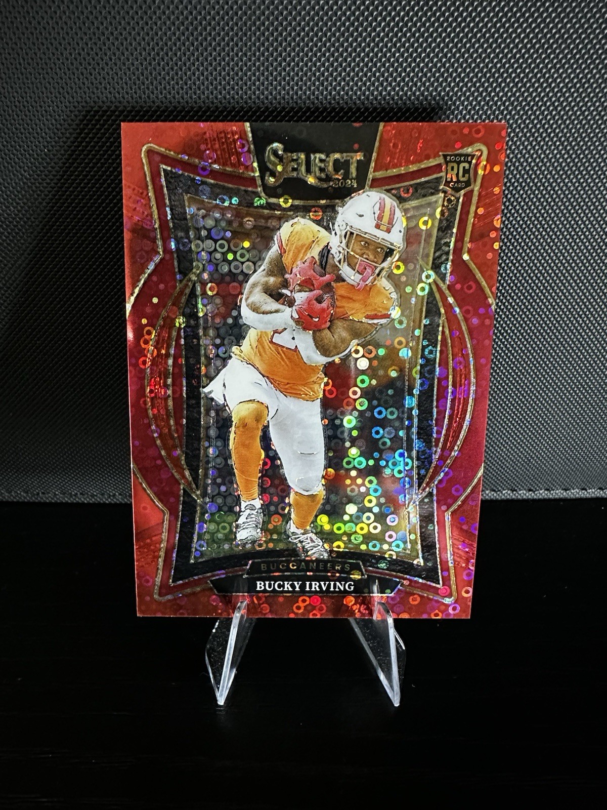 2024 Panini Select Concourse Level Red Disco Prizm #4 Bucky Irving /49 RC